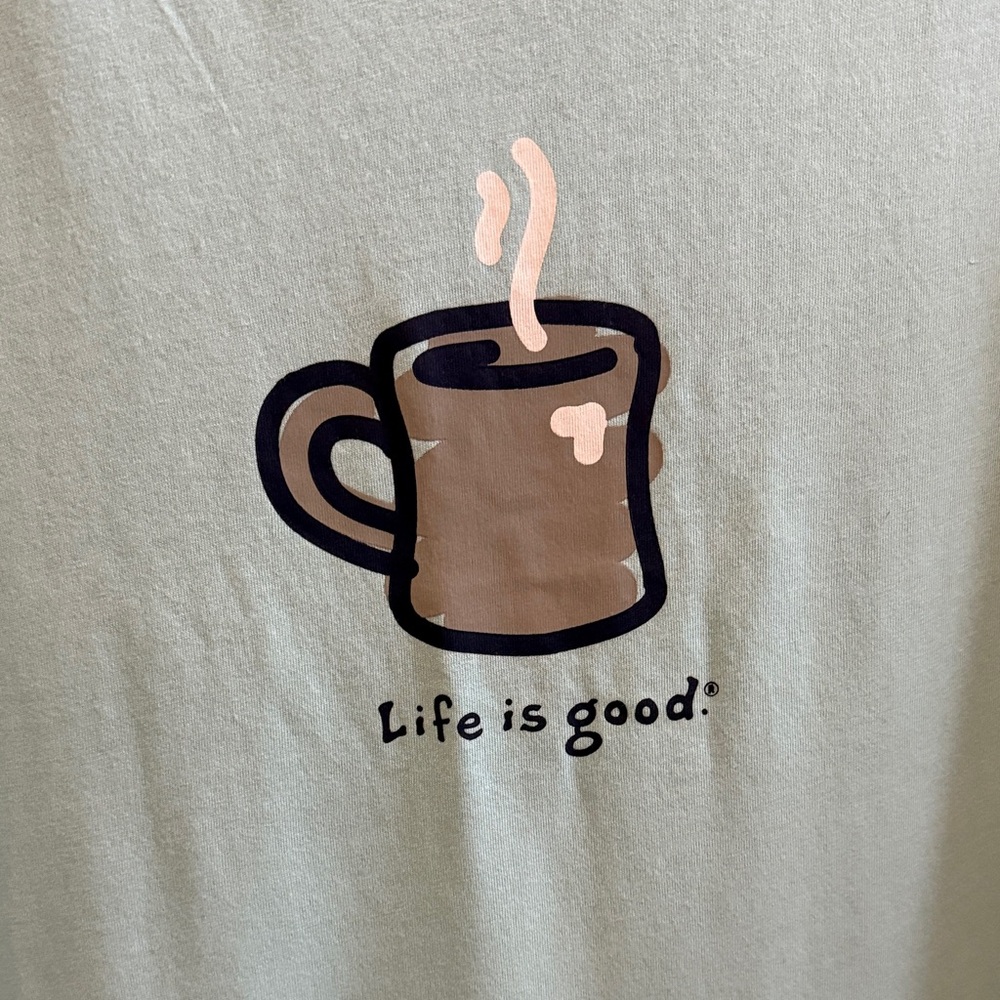 Life Is Good Tan Coffee Mug Sleep Tee